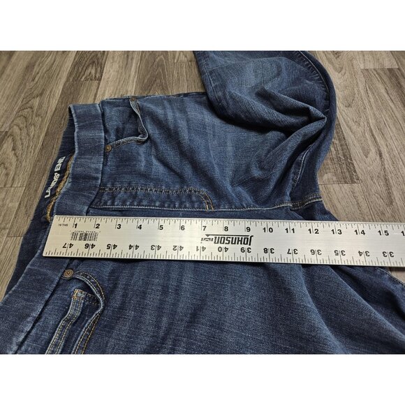 Lands End Jeans Womens 12 Blue Straight Leg Classic Fit Stretch Denim Pants - Picture 11 of 12